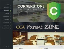 Tablet Screenshot of cornerstonechristian.com
